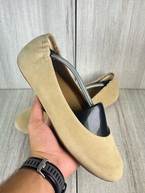Dansko Mollie Taupe Beige Suede Ballet Flats Slip Loafer Women's Size 10 EUR 40